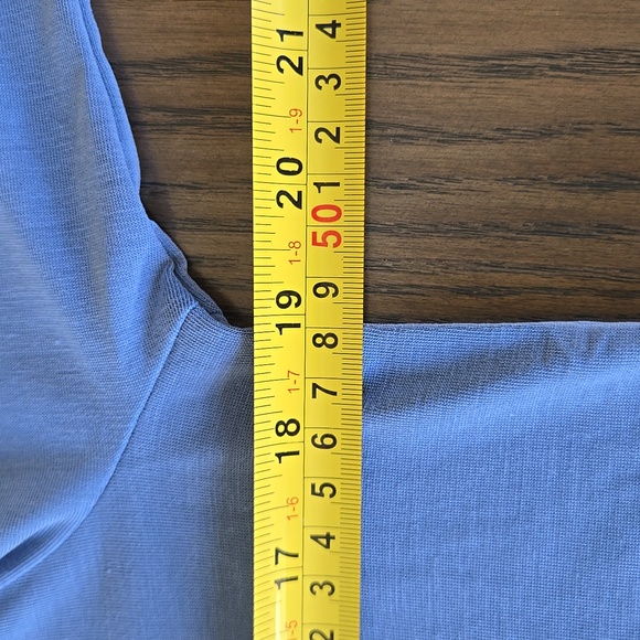 Lucky Brand NWT Women's Sz S Blue Notched Neck Sandwash Boho Top Peasant Blouse - Picture 10 of 12